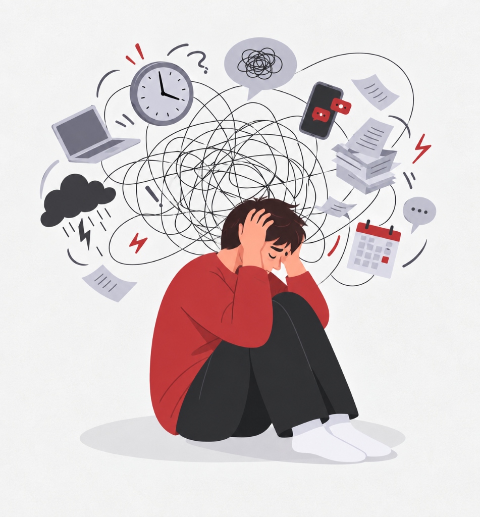 مقياس القلق - تستنزفك التفاصيل وكثرة التفكير